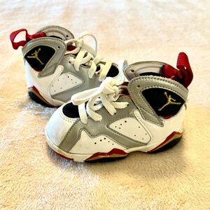 Air Jordan 7 Retro Olympic 5C Shoes Toddler Baby VII Red White
